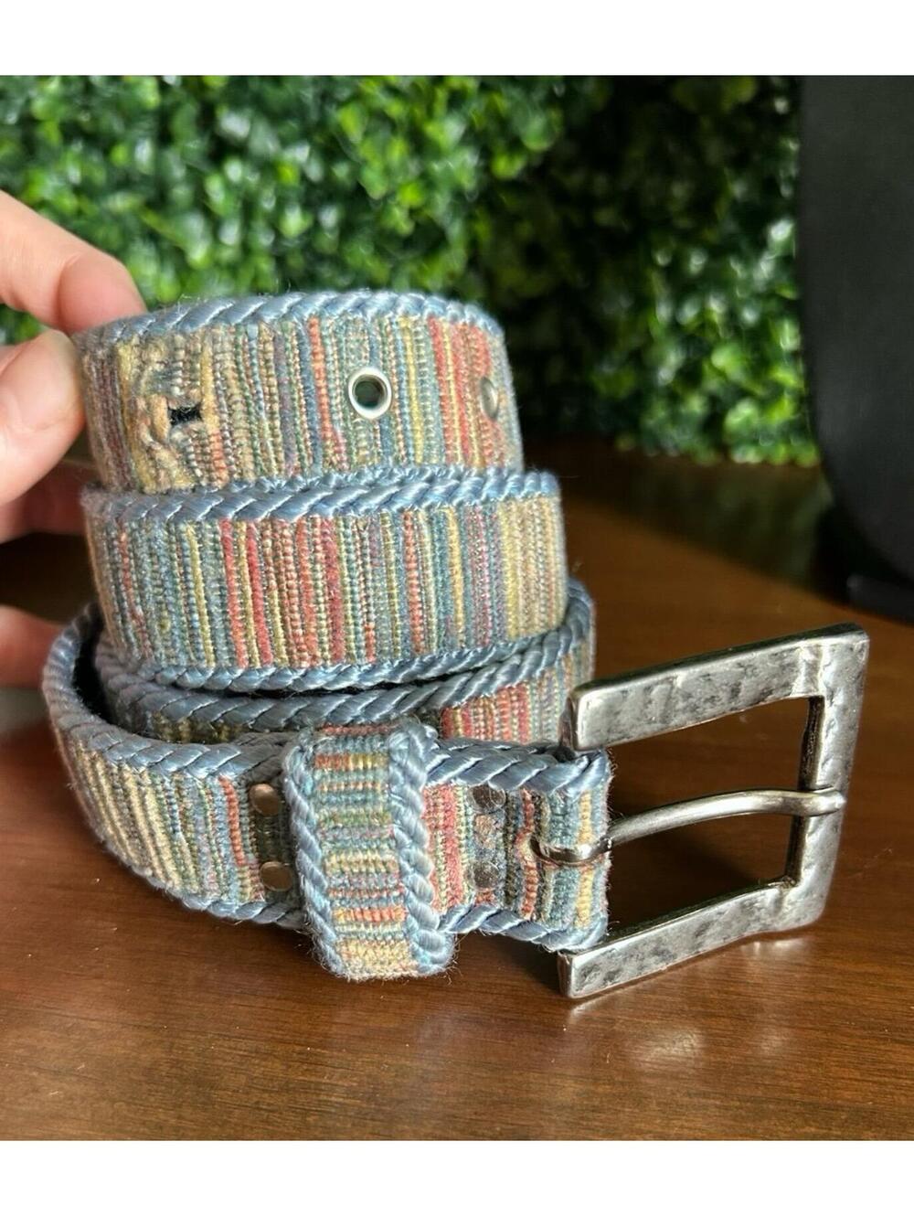 Vintage Southwestern Woven Belt Braided Western Ranchwear Medium